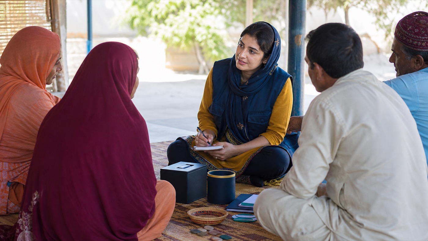 An accountability officer listening during a community discussion